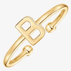PAVOI Adjustable|Stackable-Thin Initial Ring