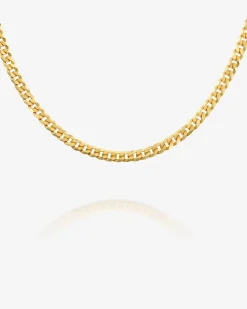 PAVOI Italian Chains|Chains-Thin Super Flat Curb Link Chain Necklace