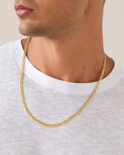 PAVOI Italian Chains|Chains-Thin Super Flat Curb Link Chain Necklace