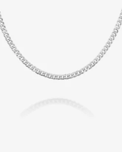 PAVOI Italian Chains|Chains-Thin Super Flat Curb Link Chain Necklace
