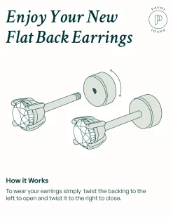 PAVOI Flat Backs|Studs-Tiny Bar Round Screw Back Studs
