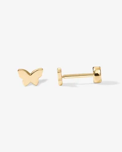 PAVOI Flat Backs|Studs-Tiny Butterfly Screw Back Studs