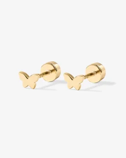 PAVOI Flat Backs|Studs-Tiny Butterfly Screw Back Studs