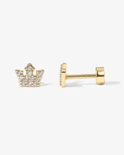 PAVOI Flat Backs|Studs-Tiny Crown Screw Back Studs