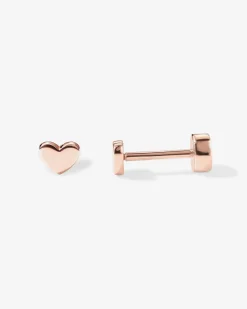 PAVOI Flat Backs|Studs-Tiny Heart Screw Back Studs