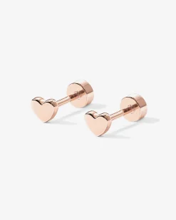 PAVOI Flat Backs|Studs-Tiny Heart Screw Back Studs