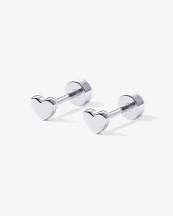 PAVOI Flat Backs|Studs-Tiny Heart Screw Back Studs