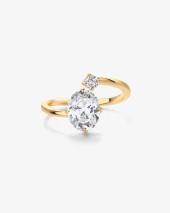 PAVOI Engagement-Toi Et Moi Oval Ring