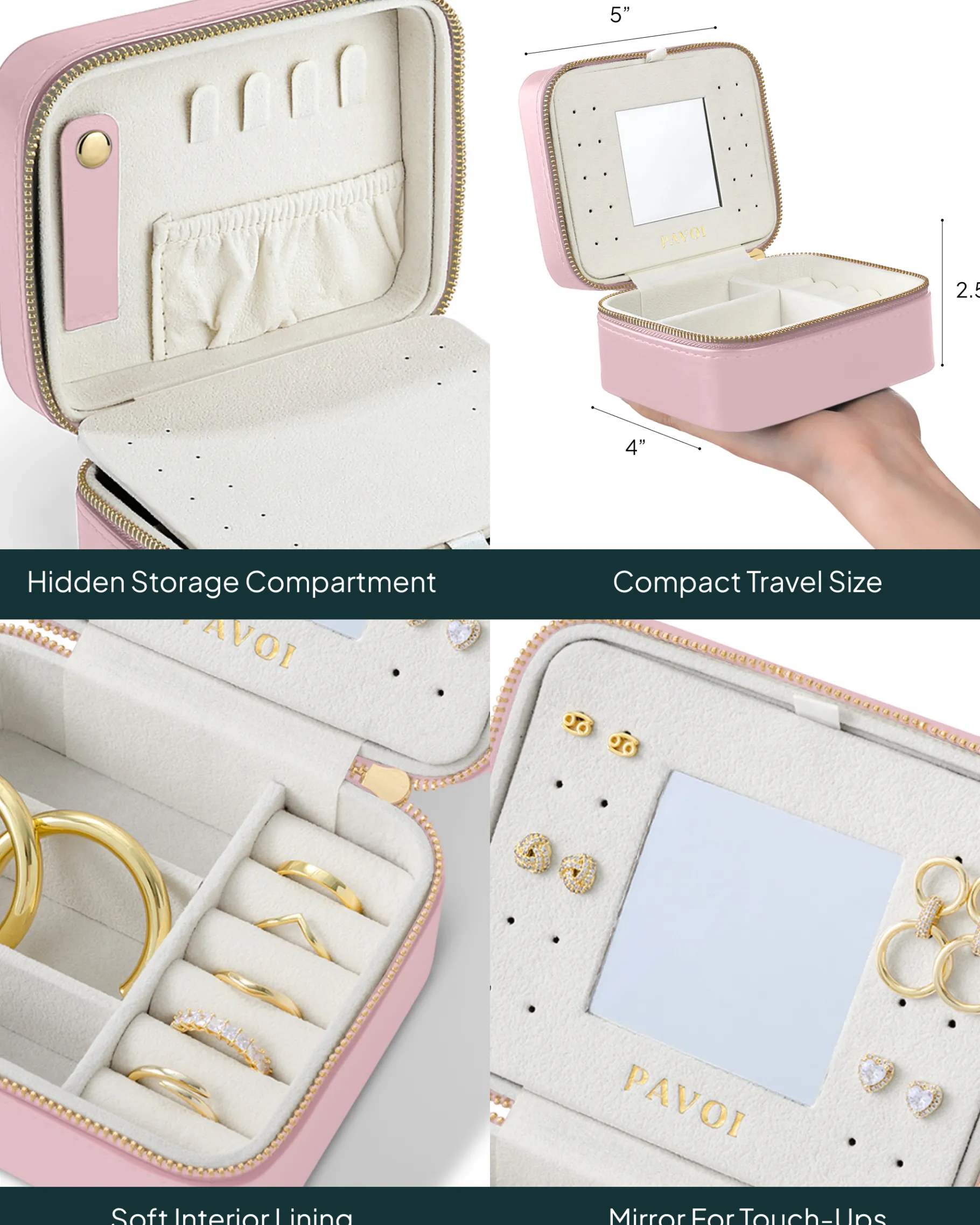 PAVOI Jewelry Box-Travel Jewelry Box