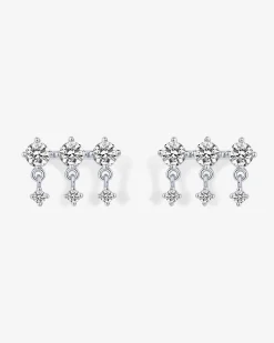 PAVOI Crawlers|Studs-Triple Dangle No Piercing Earrings