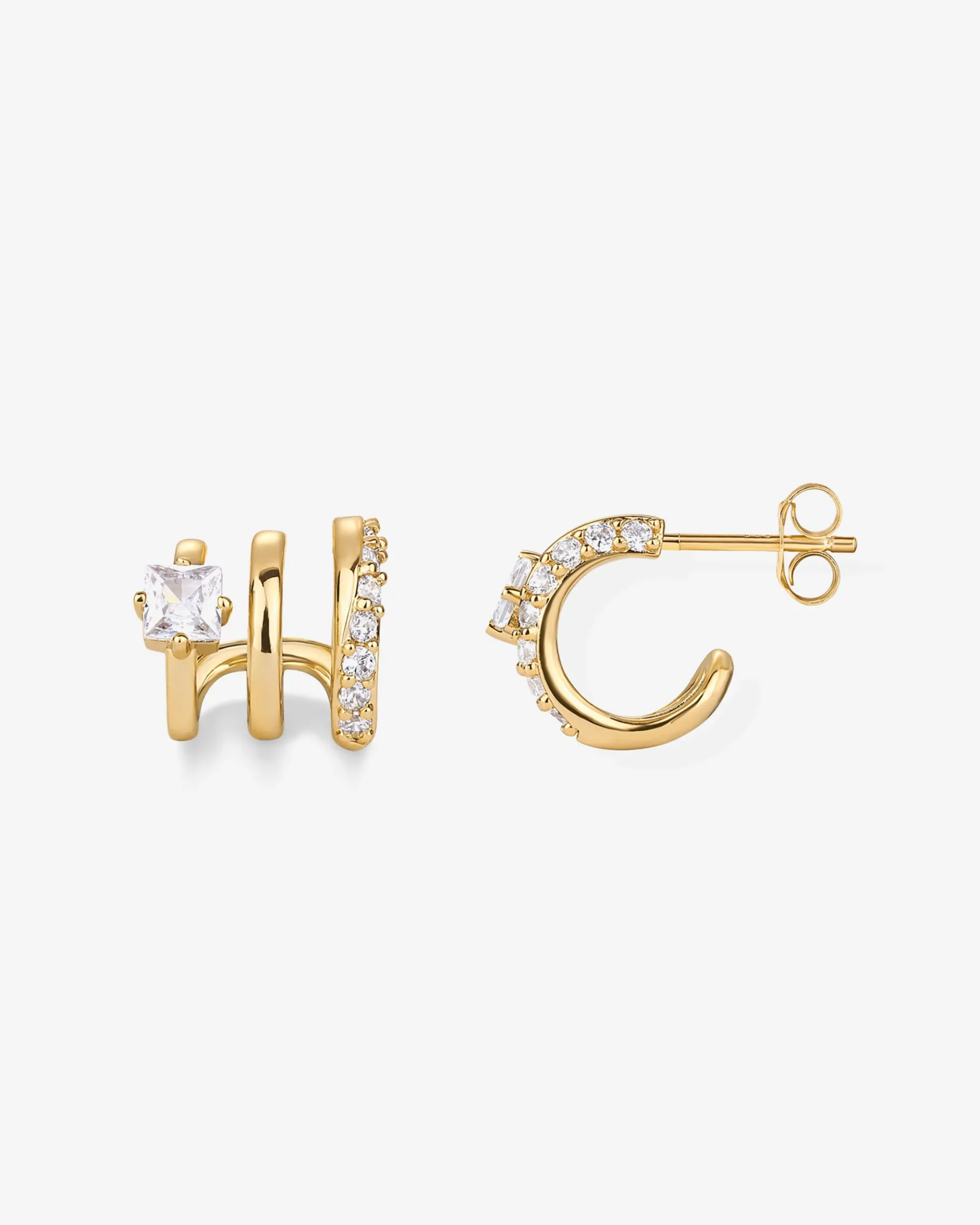 PAVOI Statement|Huggies-Triple Hoop Huggies