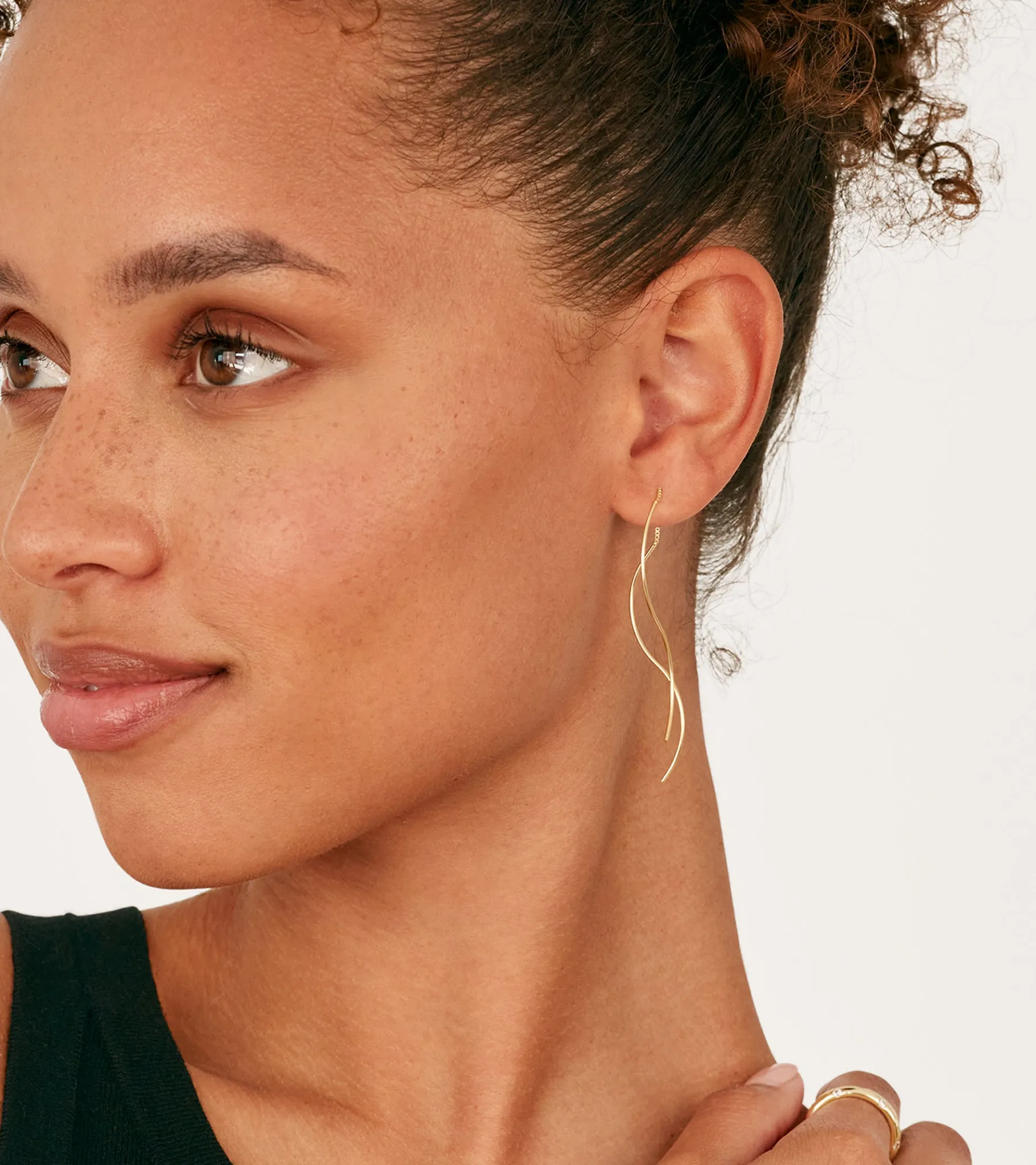 PAVOI Dangle & Threader-Twist Wavy Threader