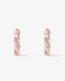 PAVOI Huggies-Twisted Cubic Zirconia Huggies