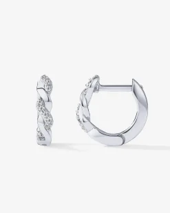 PAVOI Huggies-Twisted Cubic Zirconia Huggies