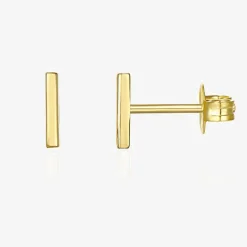 PAVOI Vermeil Earrings-Vermeil Bar Studs