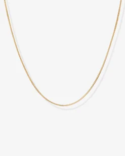 PAVOI Vermeil Necklaces-Vermeil Box Chain Adjustable Necklace