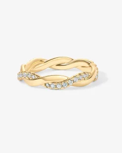 PAVOI Vermeil Rings-Vermeil Braided Eternity Band