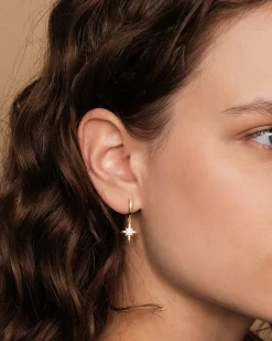 PAVOI Vermeil Earrings-Vermeil Celestial Huggies