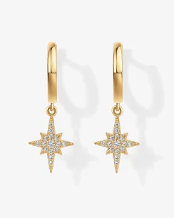 PAVOI Vermeil Earrings-Vermeil Celestial Huggies