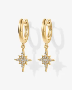 PAVOI Vermeil Earrings-Vermeil Celestial Huggies