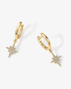 PAVOI Vermeil Earrings-Vermeil Celestial Huggies