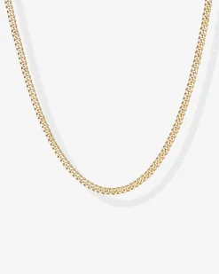 PAVOI Vermeil Necklaces-Vermeil Curb Chain Adjustable Necklace