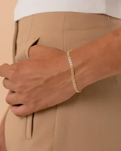 PAVOI Vermeil Bracelets|Vermeil Rings-Vermeil Curb Chain Bracelet
