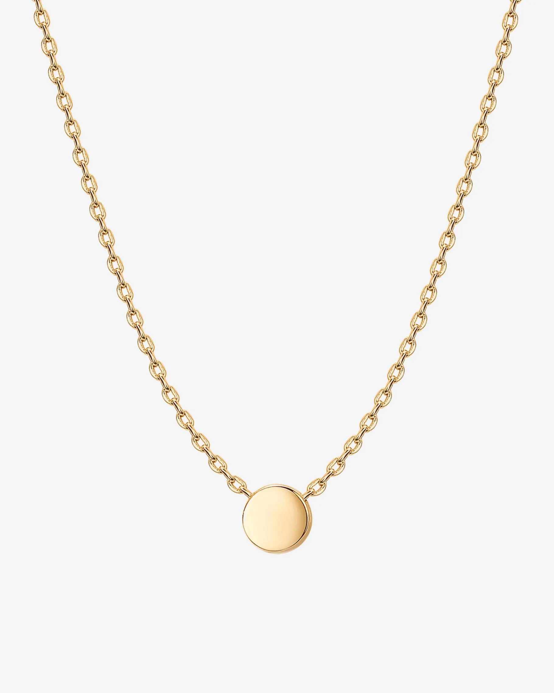 PAVOI Vermeil Necklaces-Vermeil Disc Necklace