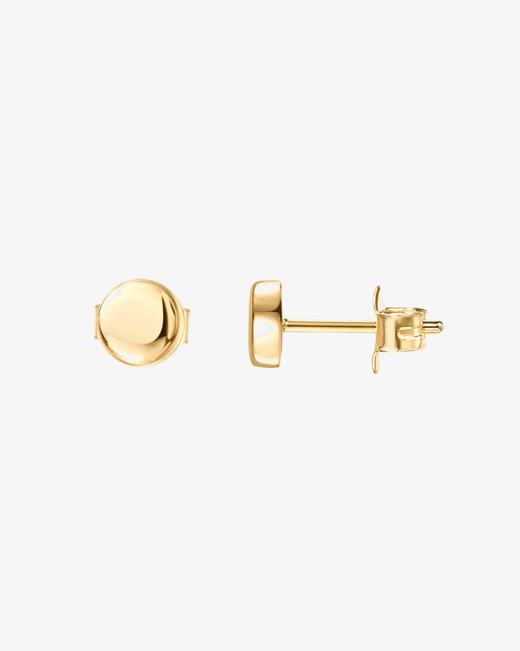 PAVOI Vermeil Earrings-Vermeil Disc Studs