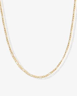 PAVOI Vermeil Necklaces-Vermeil Figaro Chain Necklace