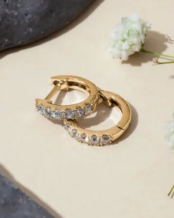PAVOI Vermeil Earrings-Vermeil Georgia Huggies