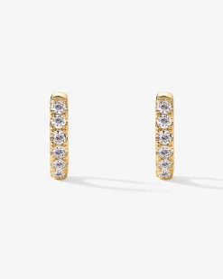 PAVOI Vermeil Earrings-Vermeil Georgia Huggies
