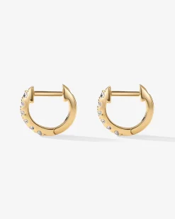 PAVOI Vermeil Earrings-Vermeil Georgia Huggies