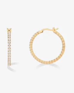 PAVOI Vermeil Earrings-Vermeil Inside-Out Hoops