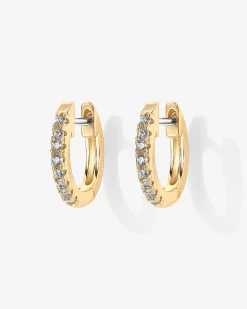 PAVOI Vermeil Earrings-Vermeil Josephine Huggies