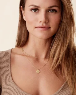 PAVOI Vermeil Necklaces-Vermeil Layered Coin Pendant Necklace
