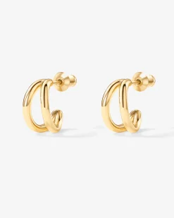PAVOI Vermeil Earrings-Vermeil Mia Hoops