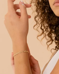 PAVOI Vermeil Bracelets-Vermeil Paperclip Chain Bracelet