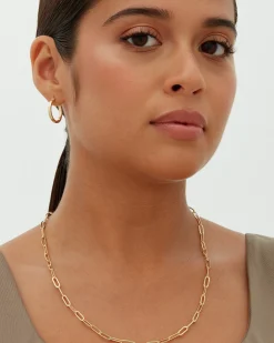PAVOI Vermeil Necklaces-Vermeil Paperclip Chain Necklace
