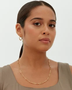 PAVOI Vermeil Necklaces-Vermeil Paperclip Chain Necklace