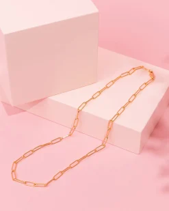 PAVOI Vermeil Necklaces-Vermeil Paperclip Chain Necklace