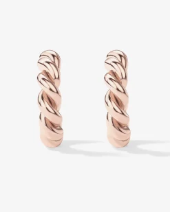 PAVOI Vermeil Earrings-Vermeil Rope Hoops