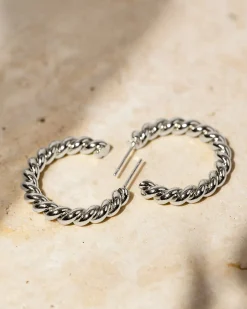 PAVOI Vermeil Earrings-Vermeil Rope Hoops
