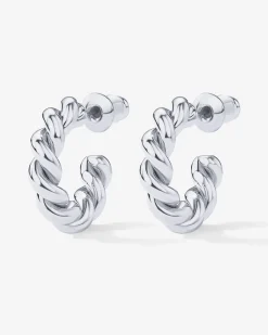 PAVOI Vermeil Earrings-Vermeil Rope Hoops