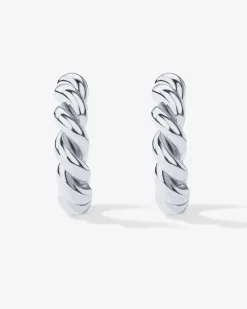 PAVOI Vermeil Earrings-Vermeil Rope Hoops