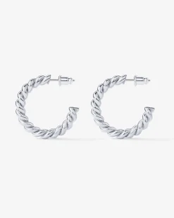 PAVOI Vermeil Earrings-Vermeil Rope Hoops