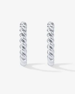 PAVOI Vermeil Earrings-Vermeil Rope Hoops
