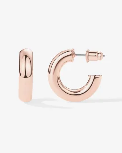 PAVOI Vermeil Earrings-Vermeil Round Chunky Hoops