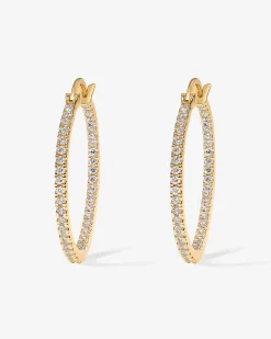 PAVOI Vermeil Earrings-Vermeil Slim Inside-Out Hoops