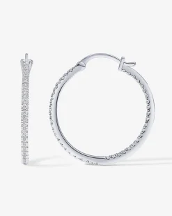 PAVOI Vermeil Earrings-Vermeil Slim Inside-Out Hoops